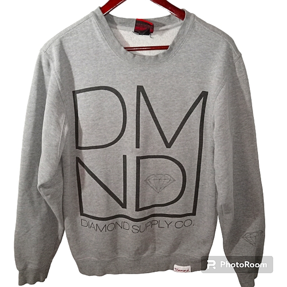 Diamond Supply CO Men's Gray Crewneck Sweatshirt Size S